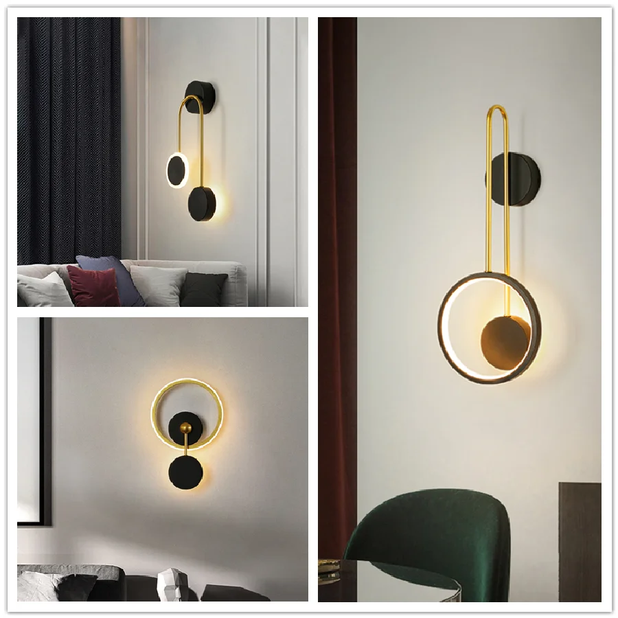 

Настенный светильник для спальни, прикроватный светильник, современный минималистичный скандинавский фон для гостиной, настенный светильник, многофункциональный коридор, коридор, домашнее освещение