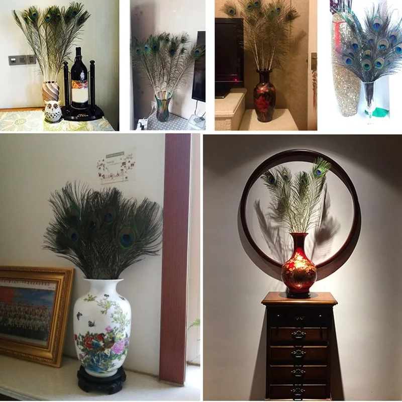 10 шт./лот натуральные перья павлина для украшения вечерние ювелирные изделия