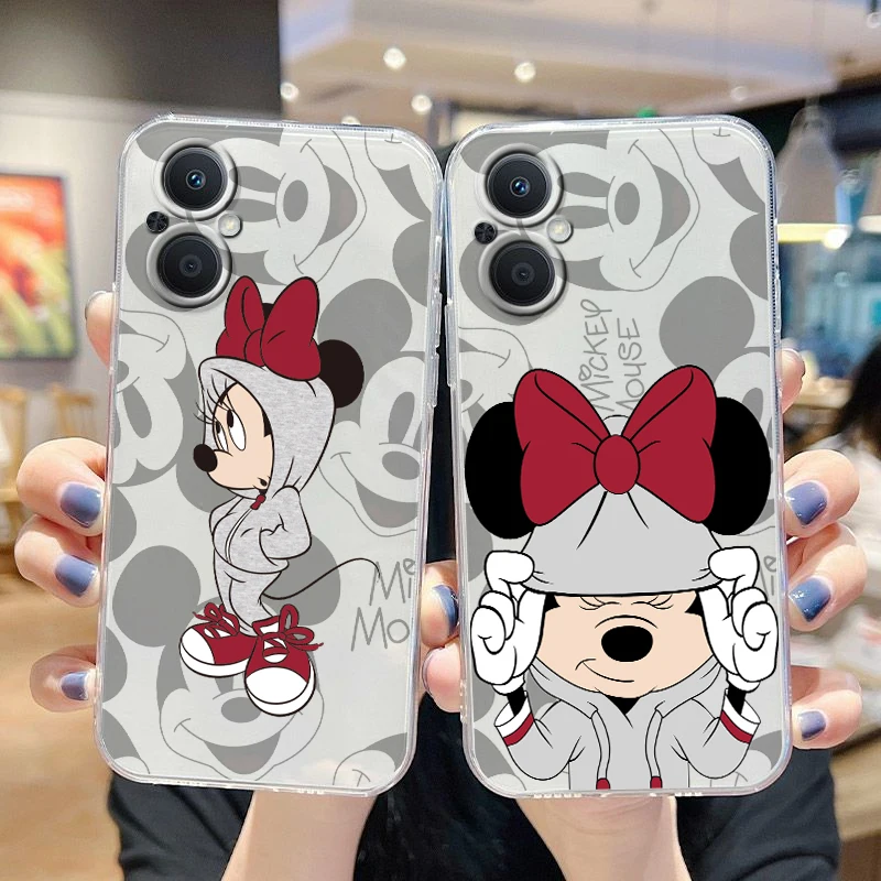 

Cartoon Mickey Minnie Mouse For OPPO A5 A9 A53 S A74 Reno 7 6 5 4 2 Find X3 X2 Z Lite Neo Pro Plus transparent Phone Case