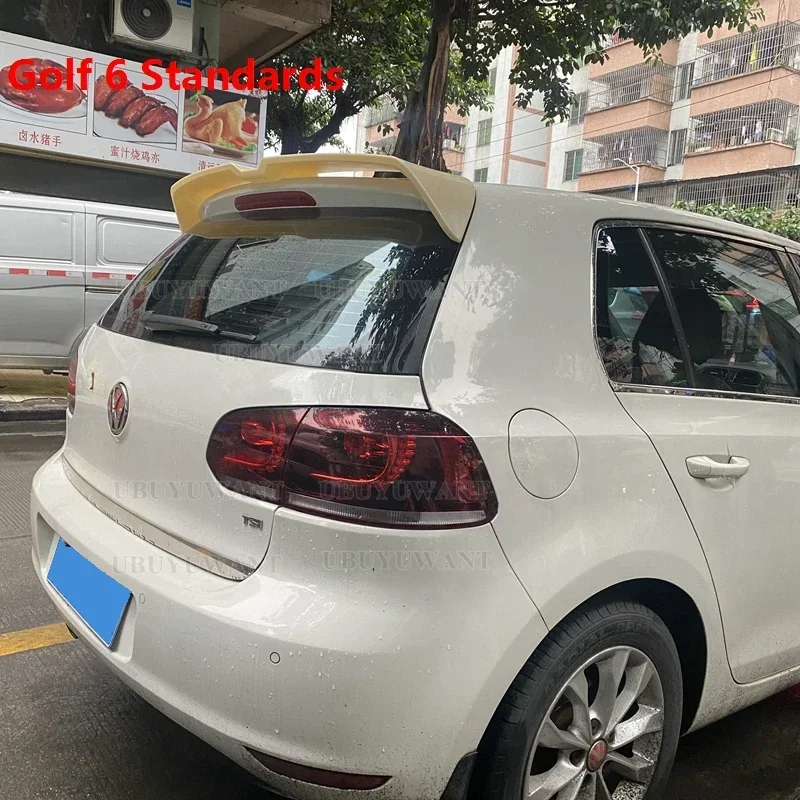 Фото Для Volkswagen VW Golf 6 MK6 TDI GTI 2010-2013: Задний спойлер (антикрыло) из ABS-пластика, комплект аксессуаров для кузова автомобиля №4