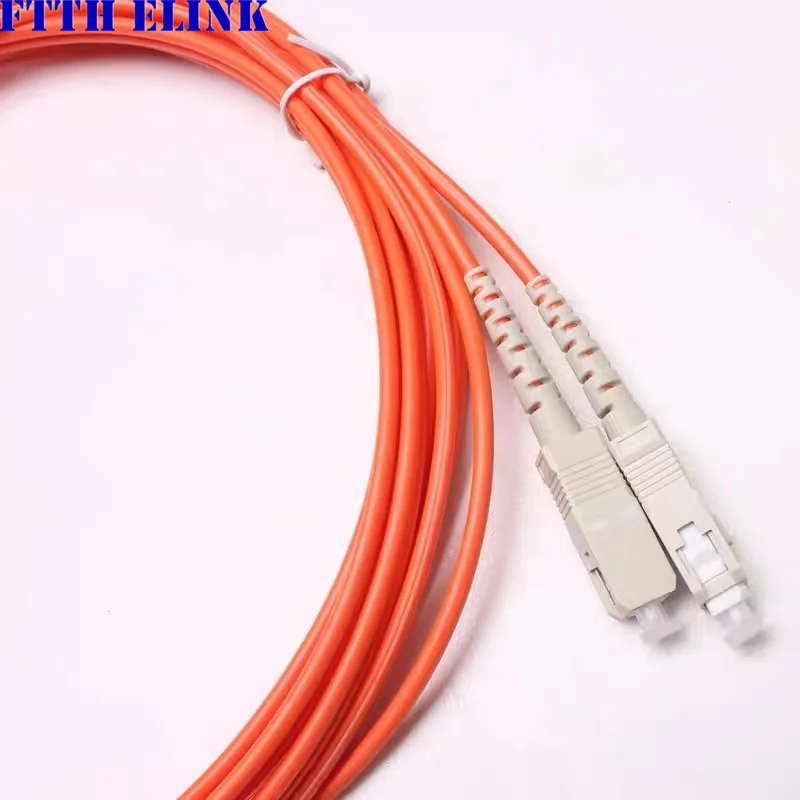20pcs SC UPC TO SC UPC fiber optic patch cords duplex multimode 3.0mm 62.5/125um cable optical fibre jumper free shipping ELINK