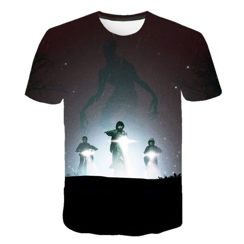 

Stranger Things Summer New Streetwear Fashion T-shirt Men Women Children 3D Printed Short Sleeve Boy Girl Kids Cute Tops Tee