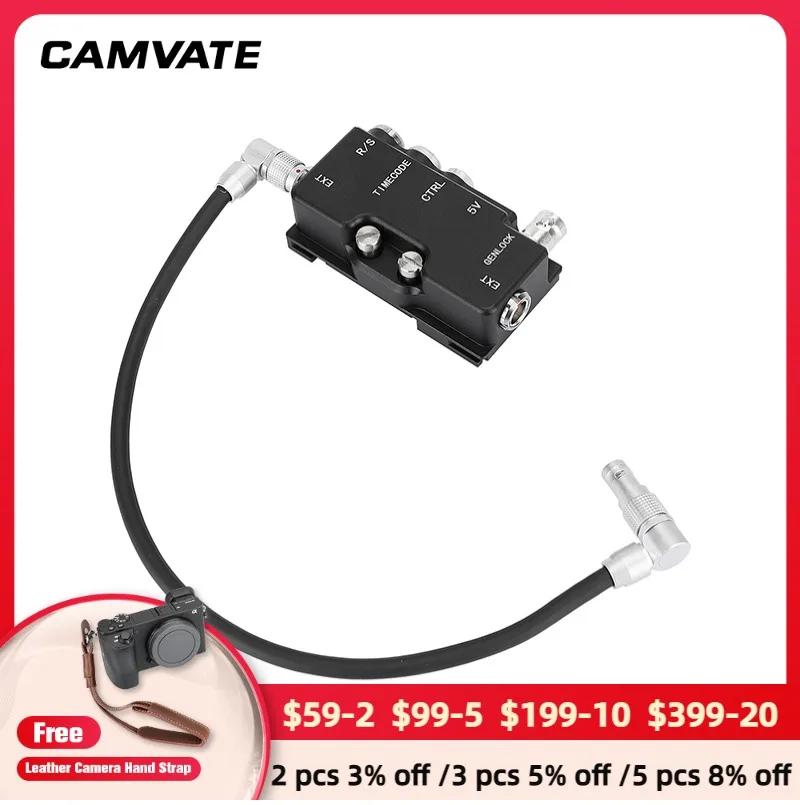 

CAMVATE B-Box For RED KOMODO Cable EXT9-pin Splitter-R/S (3pin) Time Code (0B 5pin) CTRL (00B 4pin) 5V (USB) Genlock (BNC)
