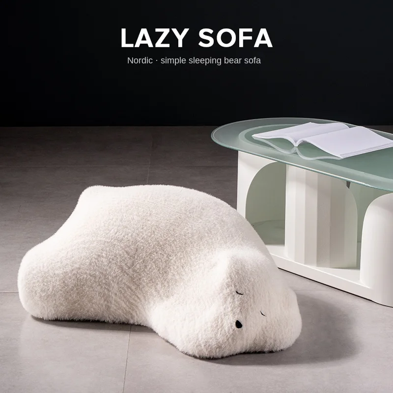 

XK Nordic NOD BEAR Lazy Sofa Internet Celebrity Ins Leisure Recliner