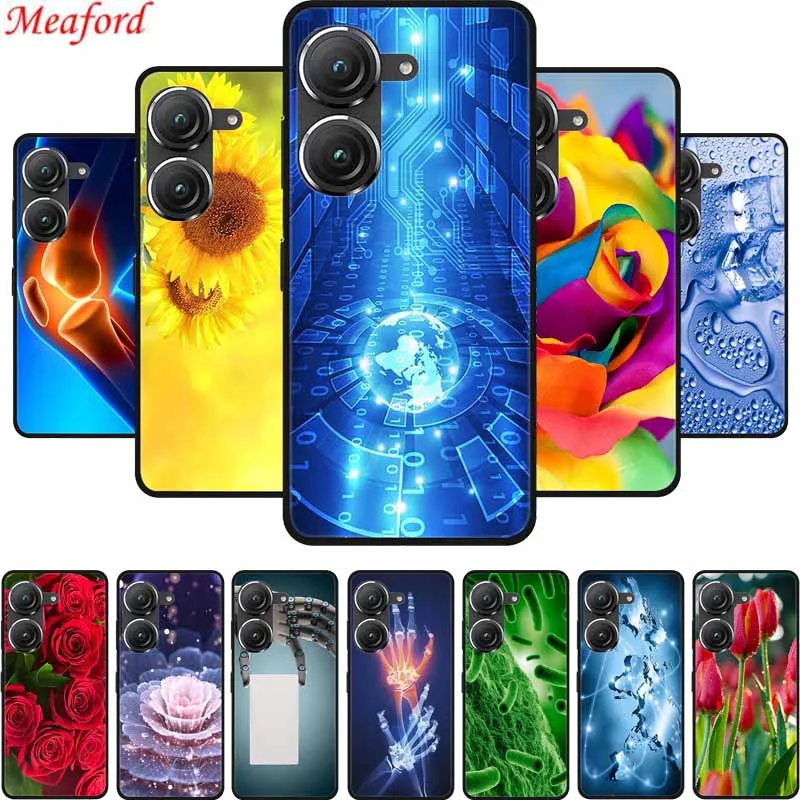Coque For Asus Zenfone 10 Case Fashion Black Silicone Soft Phone Case For Asus Zenfone 9 10 9z 10z Back Cover Case Zenfone10 9 z