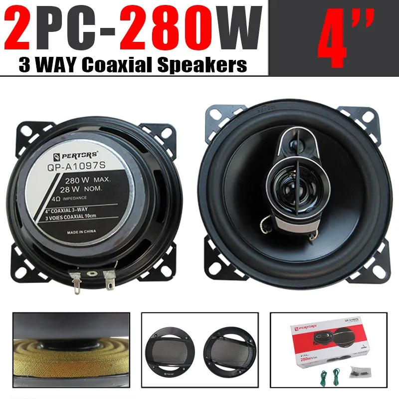 

2x280W 560W Премиальные 4-дюймовые Автомобильные Колонки HiFi HD-аудио С Регулировкой Громкости И Управлением Через Приложение