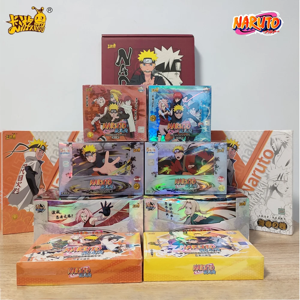 

CR Naruto Cards Box Animal Narutoes Holder Game Card Collection Kakashi Namikaze Minato Uchiha Sasuke Rare Flash Gold Card SP