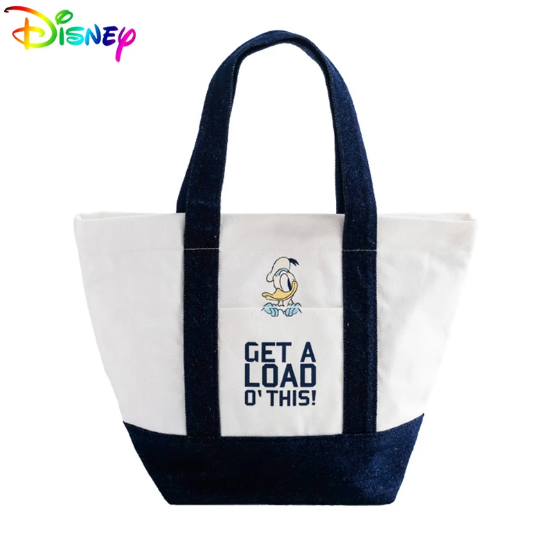 

Сумка на плечо Disney женская с мультяшным Микки Маусом, саквояж большой вместимости, Модный повседневный тоут кросс-боди для девушек
