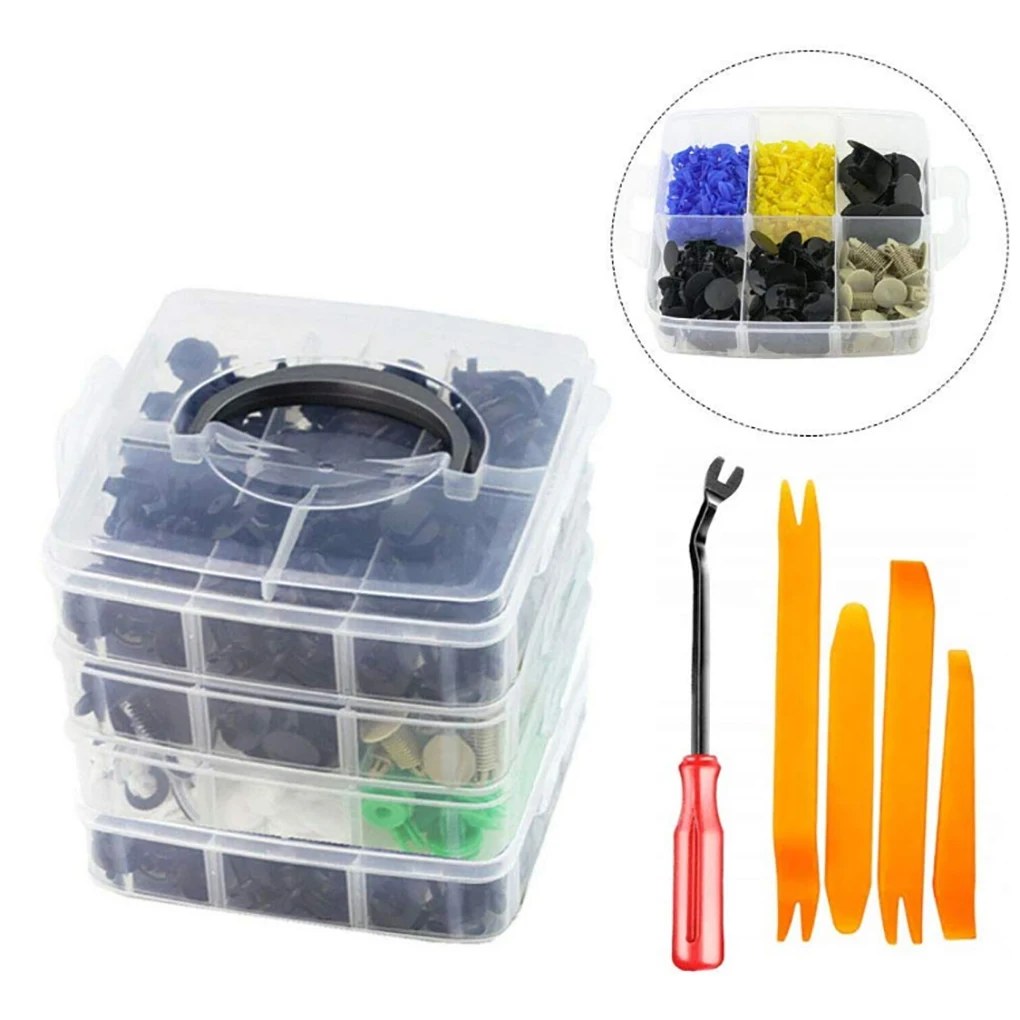 

Pack of 620 Car Retainer Clips Fasteners Rivets Kit Accessories Parts