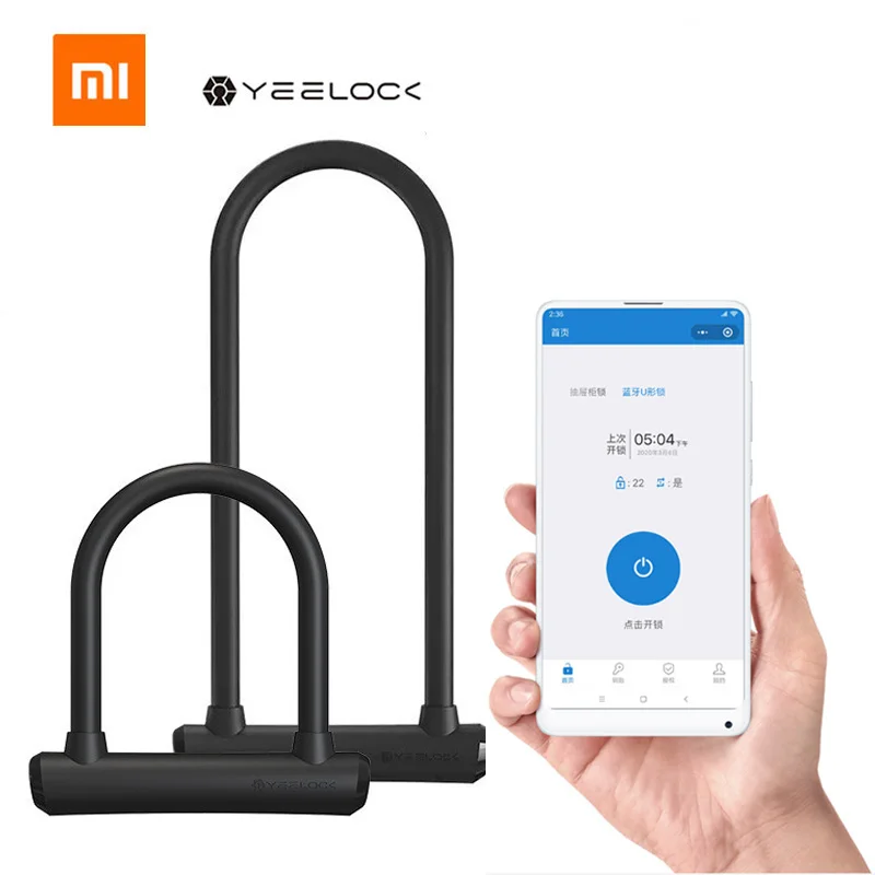

Умный Замок Xiaomi yeelock с U-образным замком, замок для раздвижных дверей, автомобилей, мотоциклов, велосипедов, водонепроницаемое окно, пароль д...