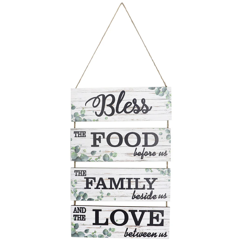 

Wall Sign Hanging Plaquefarmhouse Family Rustic Board Decorative Wooden Kitchen Room Signs Wood Decor Door Letter Cafe Plaques