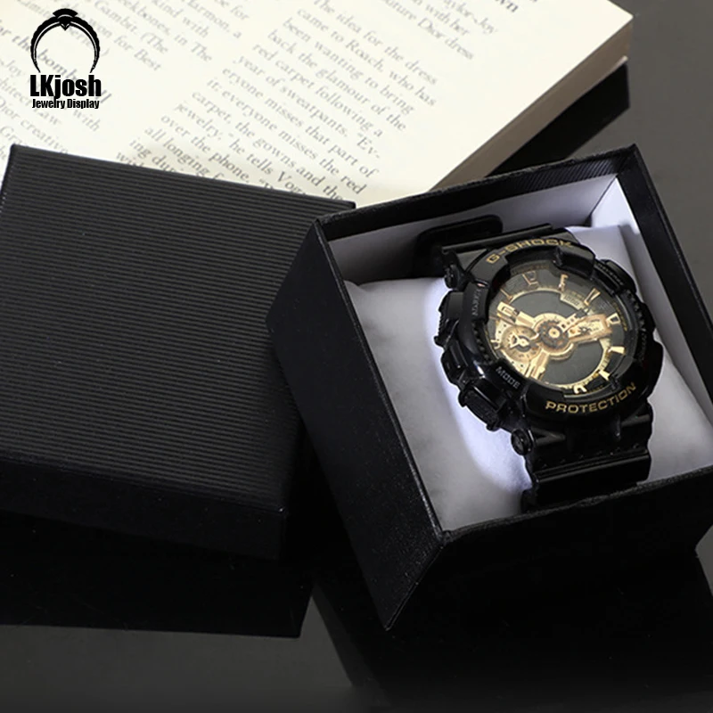 Простая однотонная коробка для часов простая бумажная ювелирных изделий