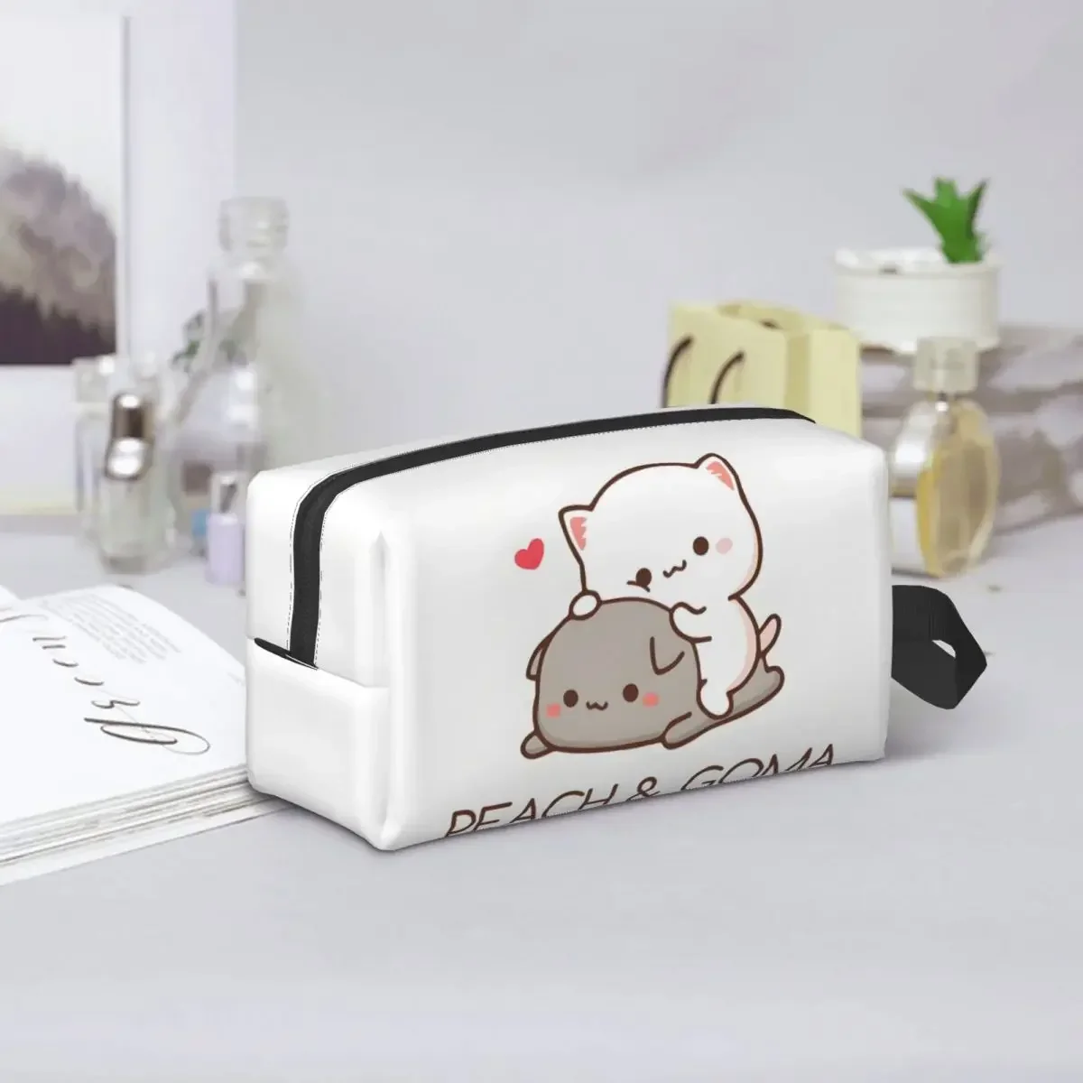 Индивидуальная мультяшная пара персиков и Гомы мочи кошка дорожная косметичка