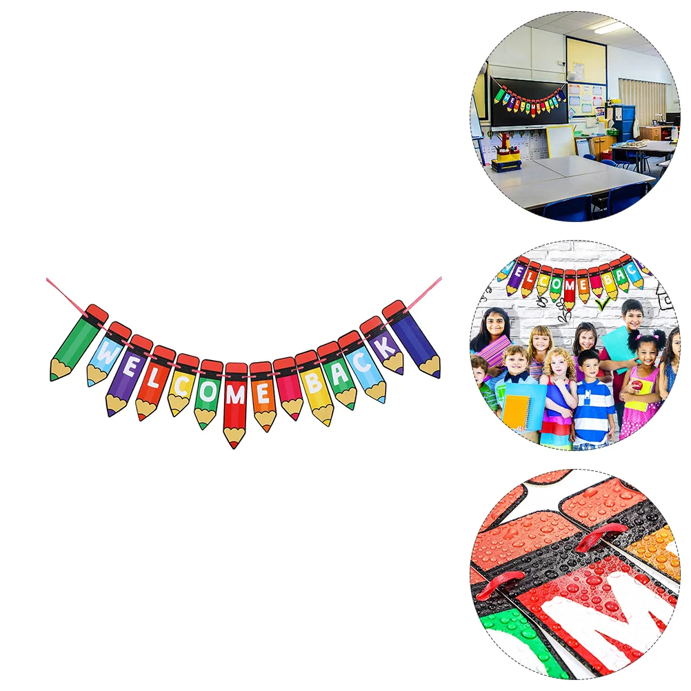 

Back-to-School Season Hanging Flag Photography Prop Banners Flags Decorations Welcome