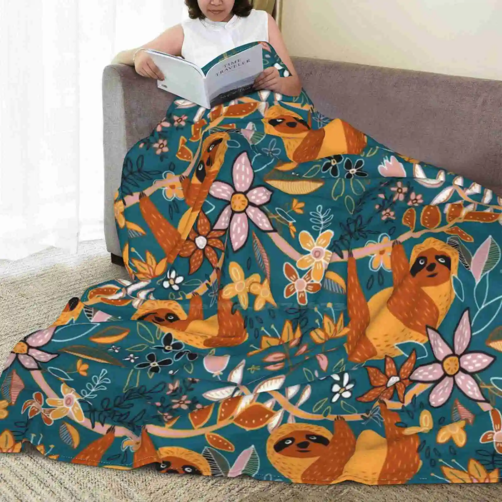 Счастливый Бохо Ленивец цветочный для фото кемпинг автомобиль самолет