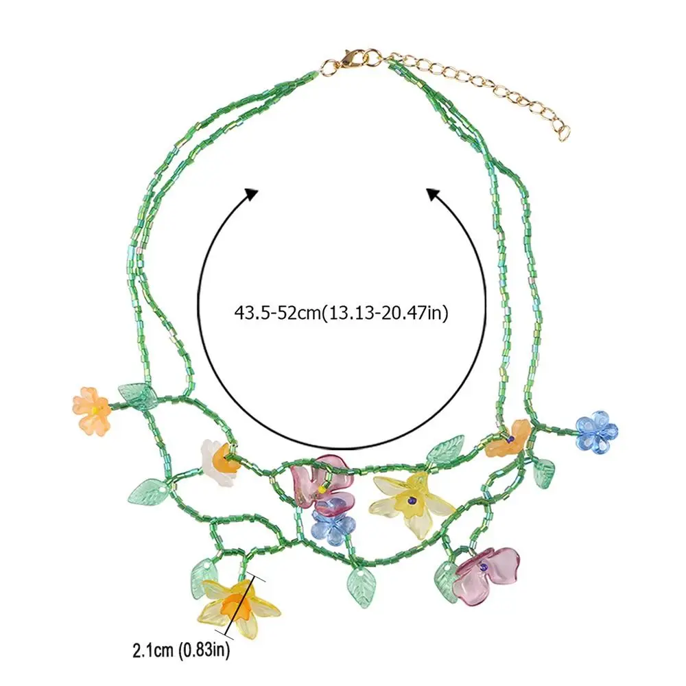 Ожерелье ручной работы из смолы с цветком ювелирные аксессуары в корейском стиле