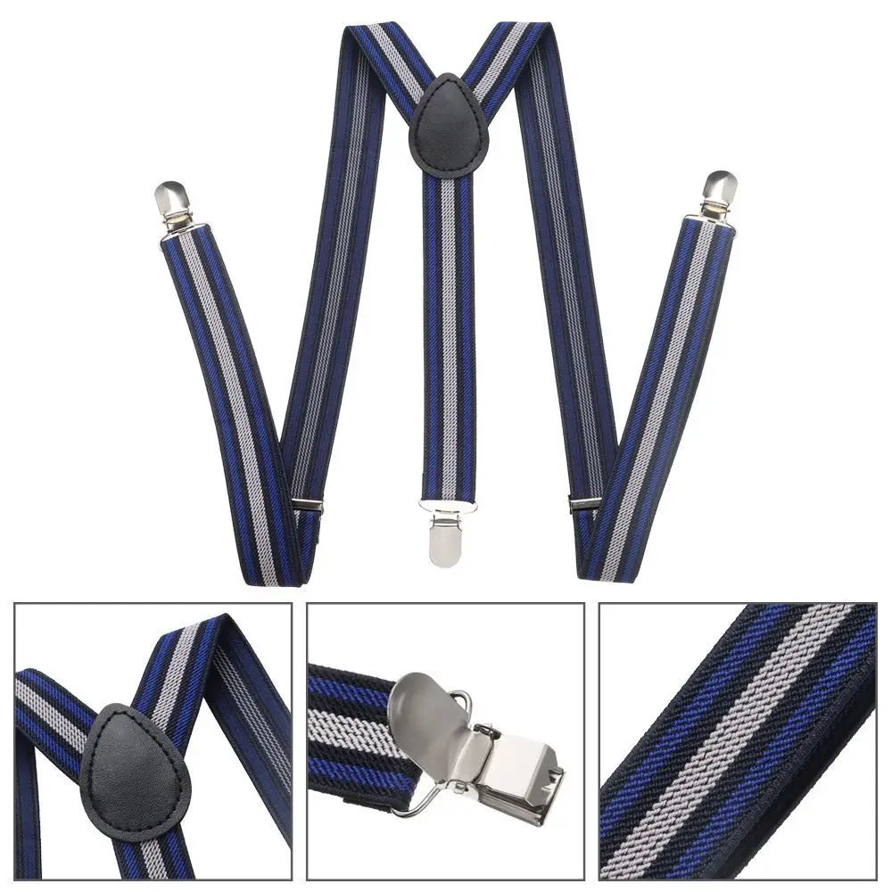 

Fashion Strong Clips High Elastic Vintage Men Trousers Pants Brace Suspenders