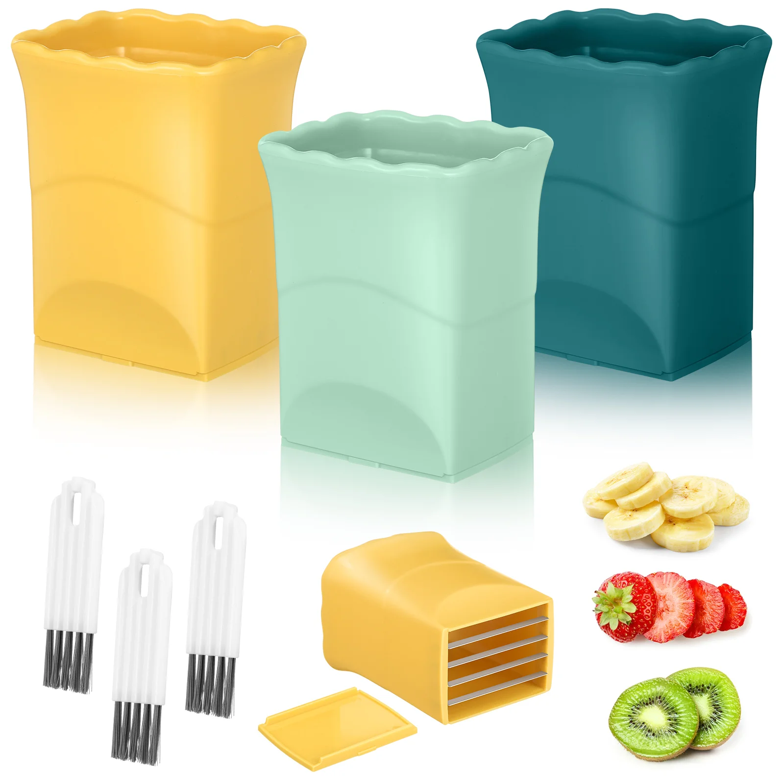 3 комплекта фрукторез кухонные металлические бананы ручные мерные стаканчики