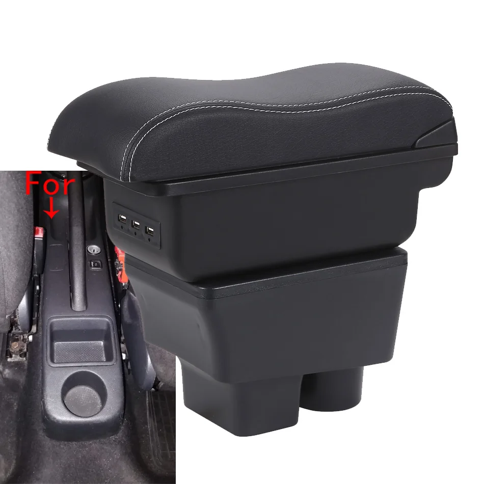 Кожаный Подлокотник Для Skoda Fabia Ii 2 2008-2014 Изогнутая Поверхность Простая Установка