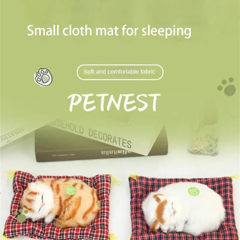 

Car Ornaments Cute Simulation Sleeping Cats Decoration Automobiles Lovely Plush Kittens Doll Toy Children Gifts Accessories