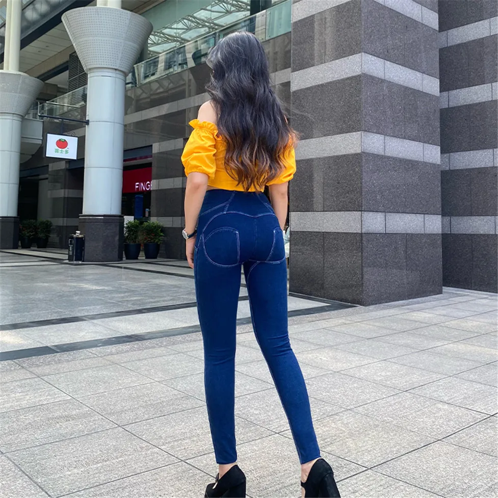 

Shascullfites Jeans Push Up Dark Blue High Waisted Skinny Jeans Girlfriend Jeans Outfit Spring Buttons Fly