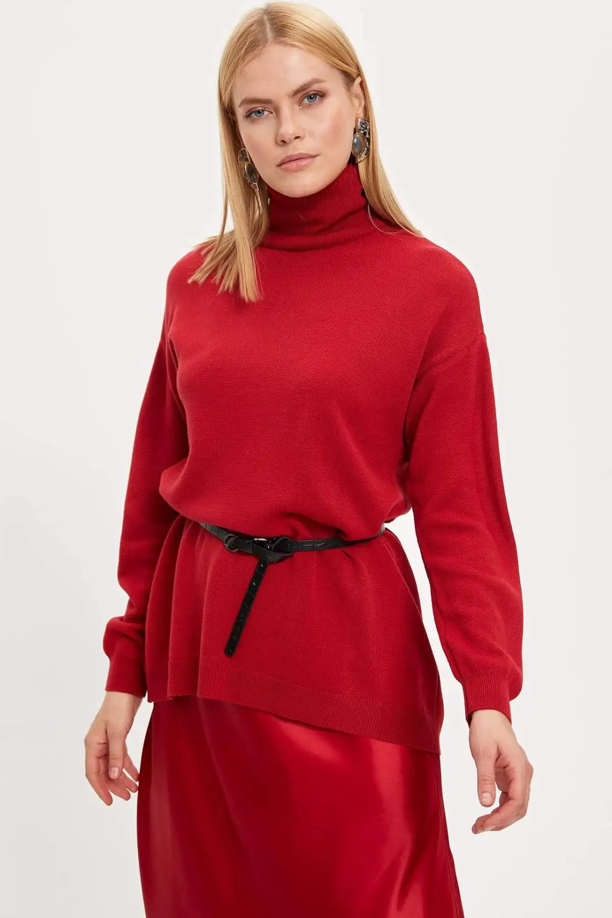 DeFacto Осенняя женская обувь пуловер Туника трикотажная джемпер повседневная