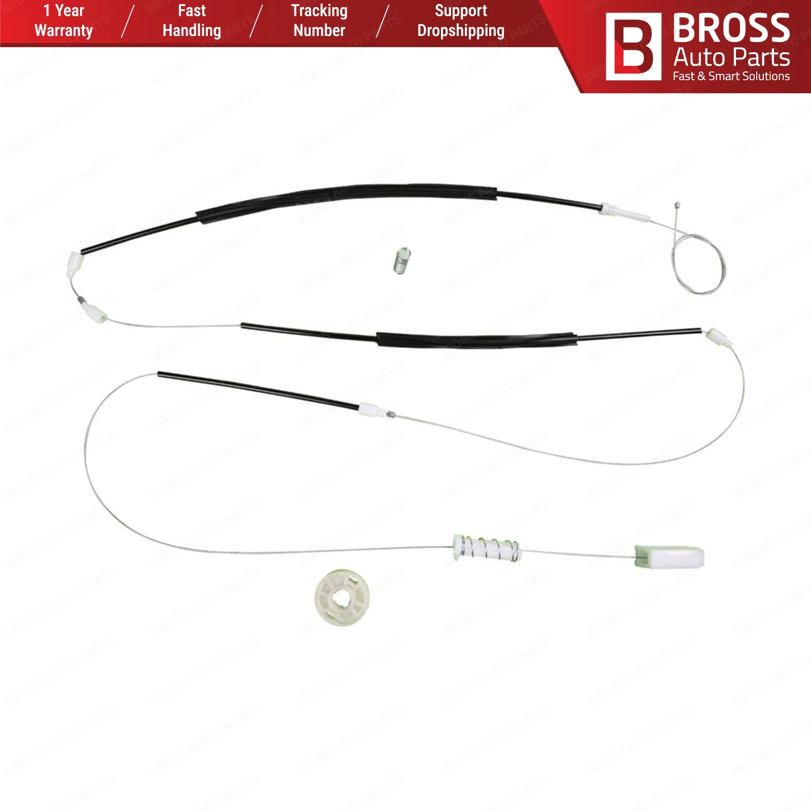Bross BWR1007 комплект для ремонта оконного регулятора передняя левая дверь Boxster 987 2005