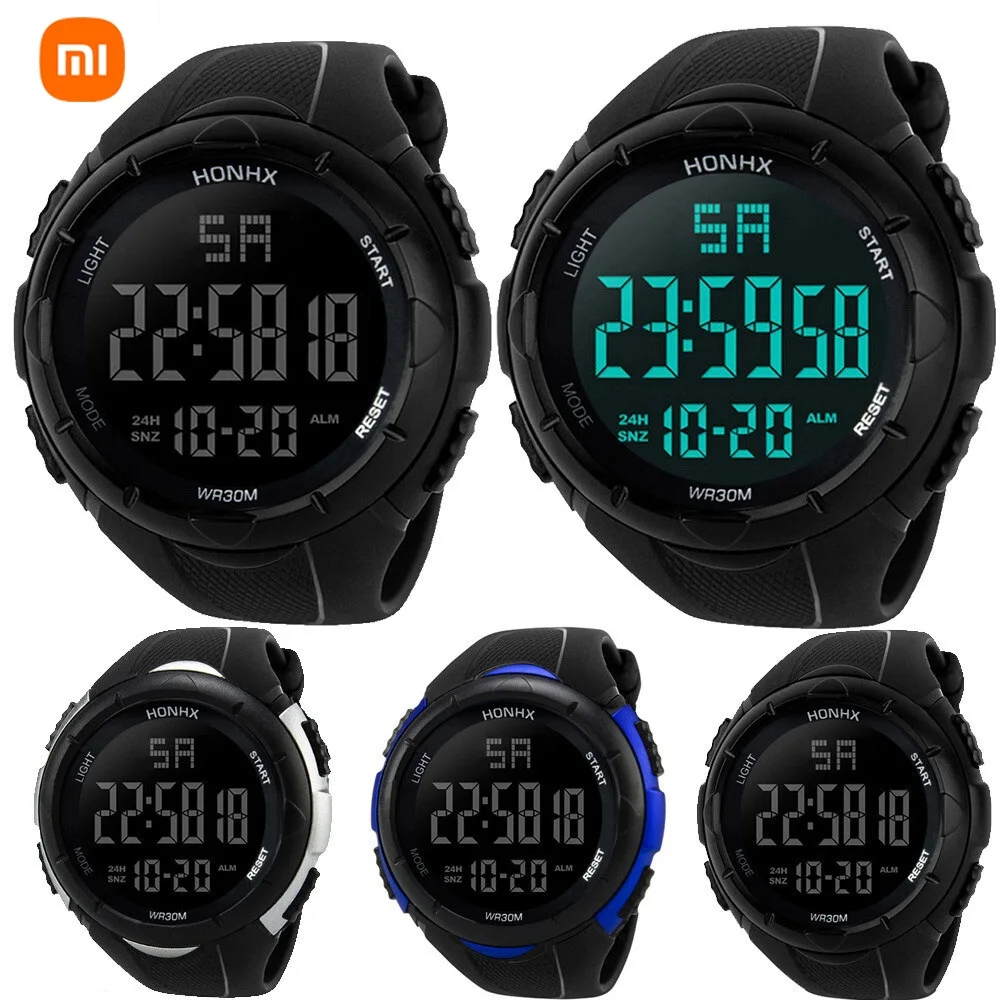 

Luxury Men Analog Digital Military Sport LED Waterproof Wrist Watch quartz watch Men's Watch Sports Digital Relogio