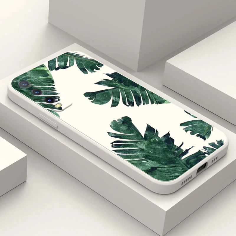 Чехол для телефона для Vivo Y35 Y30 Y50 V20 E V21 V21E V20 V20SE V23E V25 PRO 4G 5G большие листья