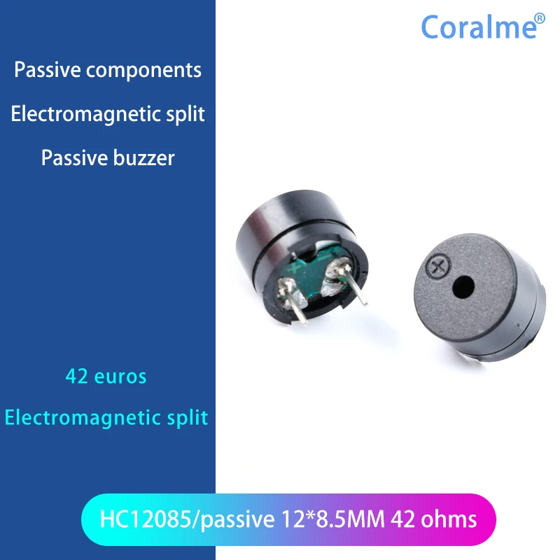 

10pcs HC12085 42Ω Electromagnetic Buzzer 12085 Passive Buzzer Split Speaker Pin Passive Electromagnetic Split Buzzer 42 Ohm