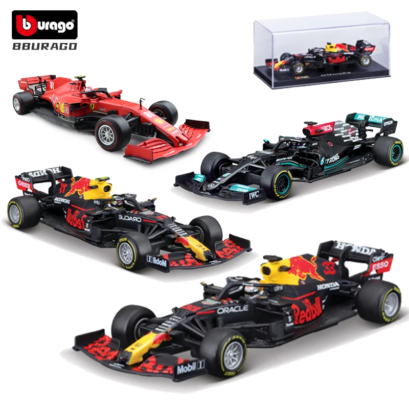 Bburago 1:43 2022 Red Bull RB18 1#33#11# Driver Helmet F1 Champion Formula Car Mercedes 44#Static Diecast Model Toy Gift - купить по