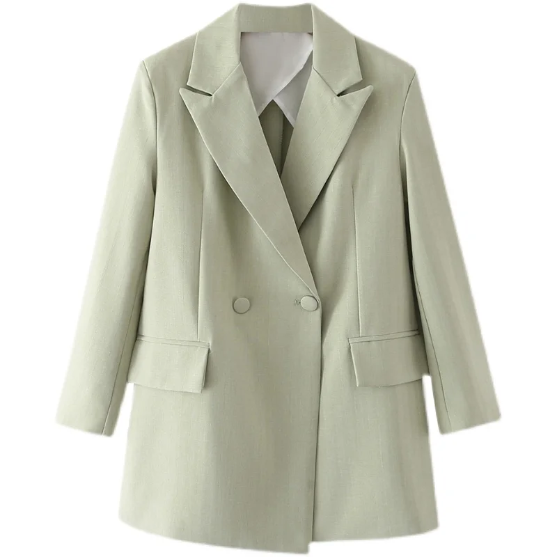 

SuperAen European and American Style Women's New 2022 Button Fashion Office Lady Long Sleeve Blazer Jacket