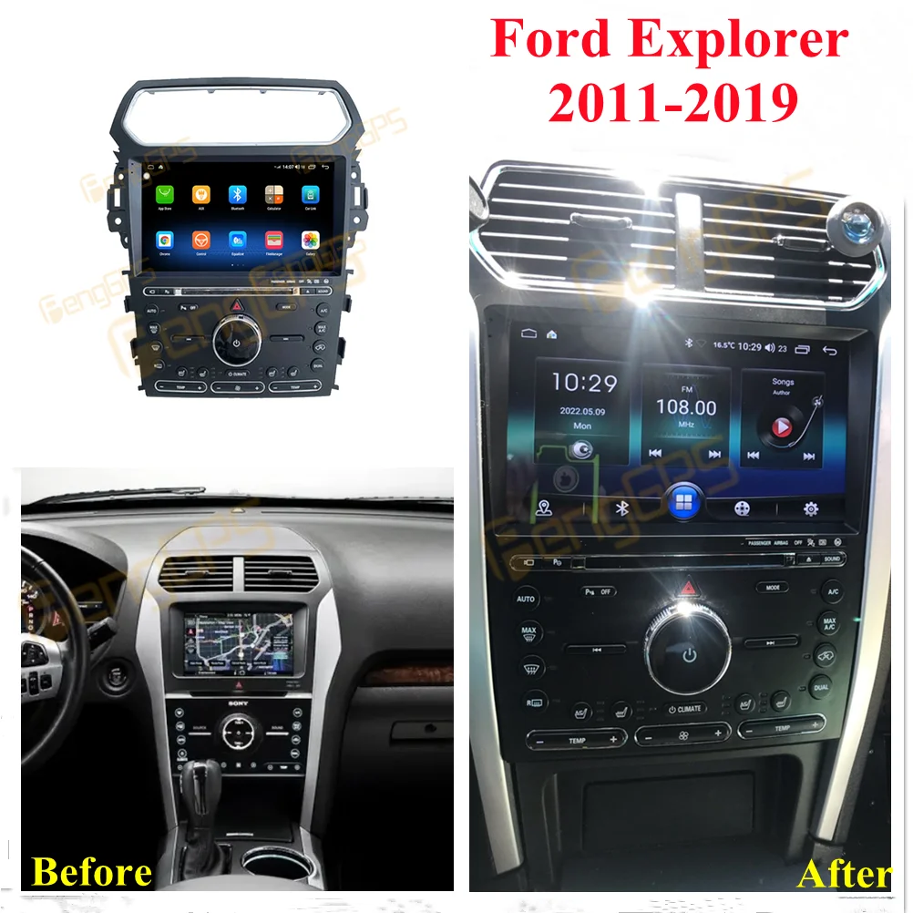Автомагнитола 128G Android 11 для Ford Explorer 2011-2019 Авторадио DVD видео мультимедийный стерео