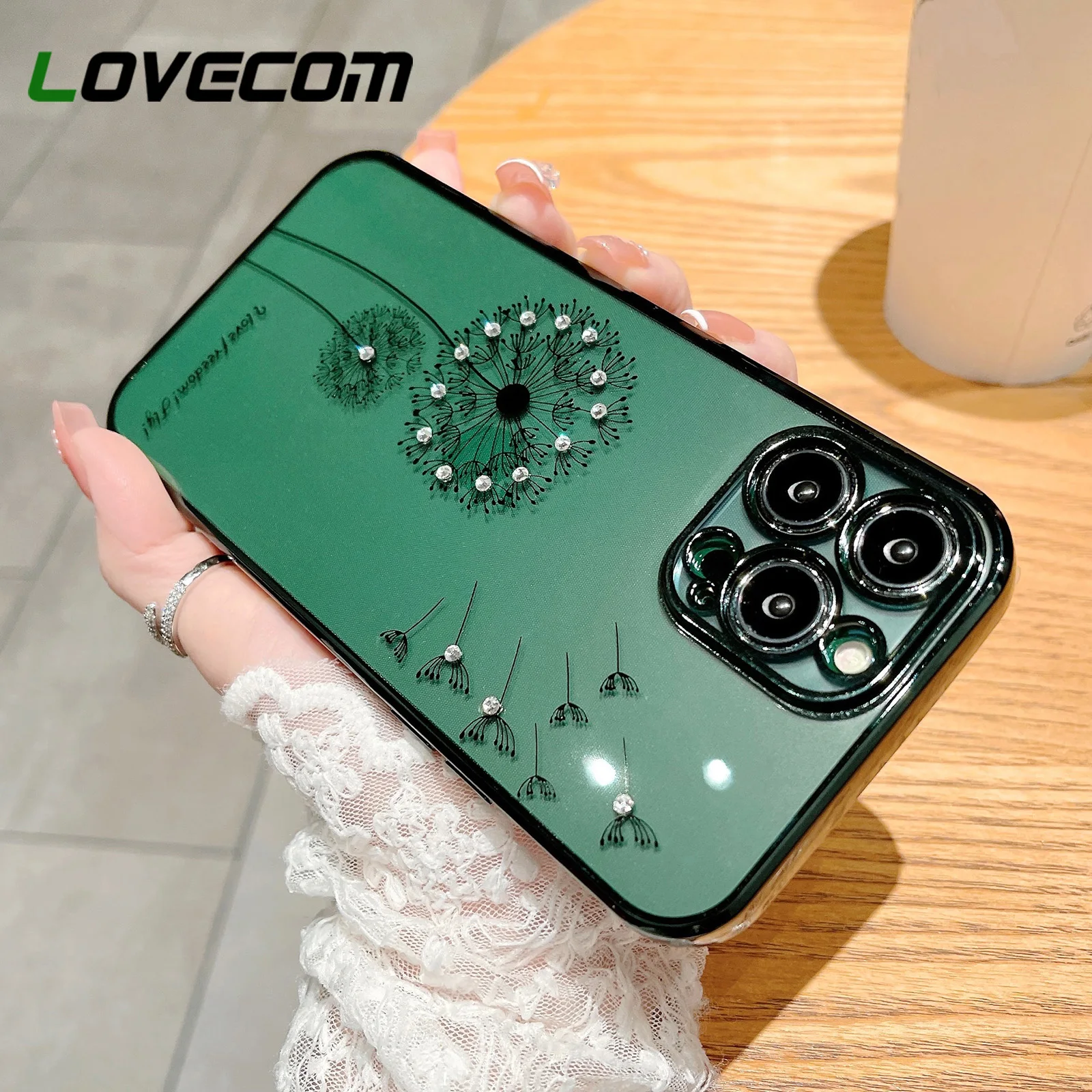 Прозрачный противоударный чехол с покрытием одуванчика для iPhone 14 12 13 11 Pro Max Mini X Xs