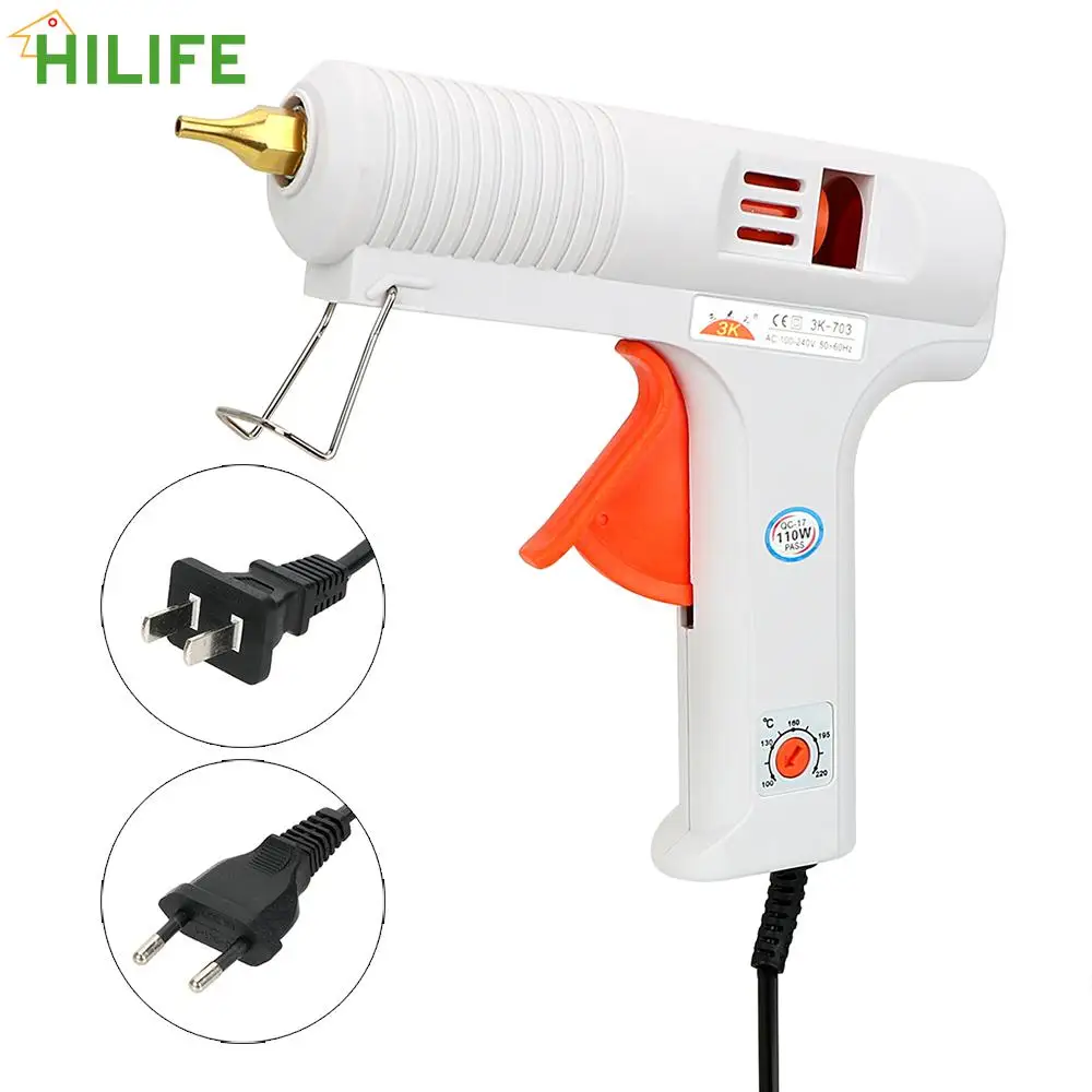 

Muzzle Diameter 11mm Temperature Adjustable Constant Temperature Hot Melt Glue Gun Heating Up Craft Repair Tool 100℃-220℃ 110W