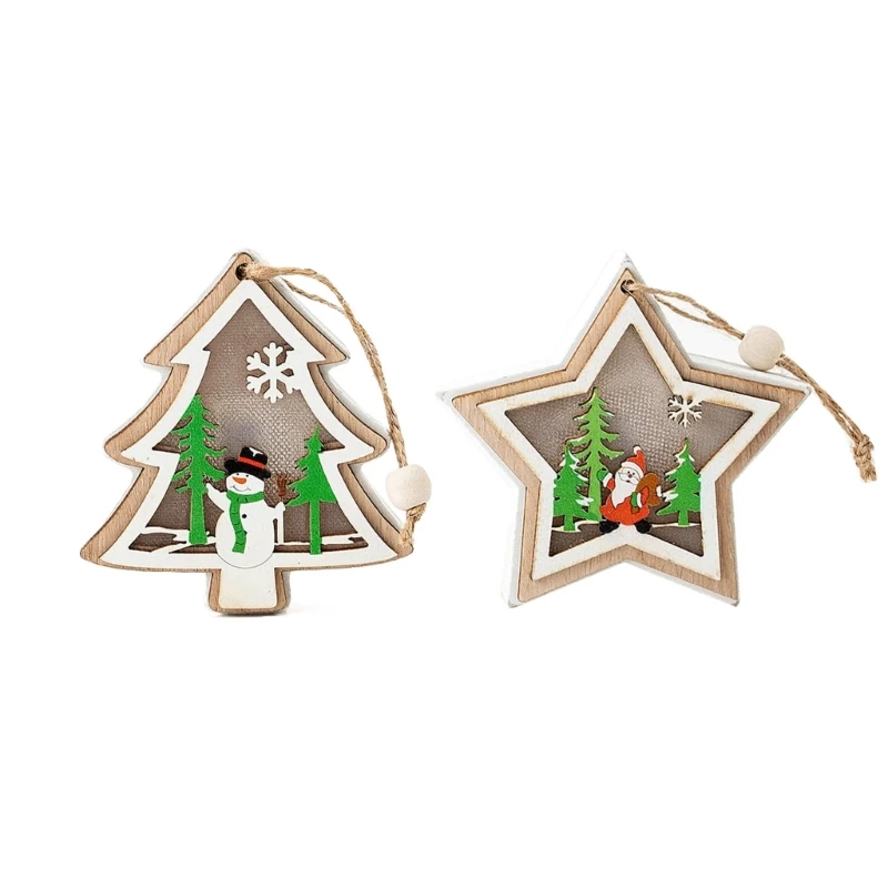 

Christmas Tree Shape LED Lights Star Shape Hanging Fairy Light for Room P15F
