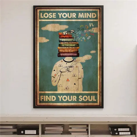 Ретро-постер для чтения книг