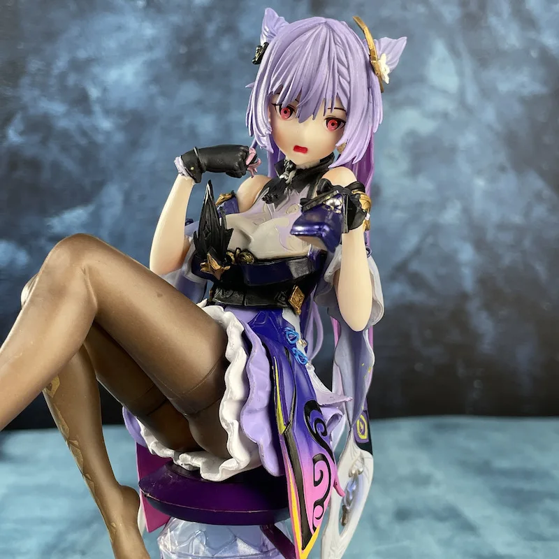 

GSF 22cm Game Anime Genshin Impact Keqing Anime Figure Action Figure Decorative Item Collection Doll Toys Chileren Gifts