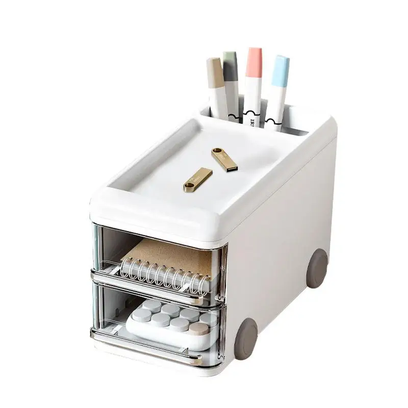 

Pen Pencil Holder Stationery Pencil Desktop Holder Box Reusable Makeup Organizer Storage Containers For Remote Watercolor Pens
