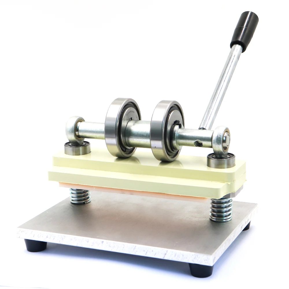 Dual Wheel Leather Cutting Machine Manual Die Punching Hand Press Cutter For Craft DIY Paper PVC/EVA Sheet
