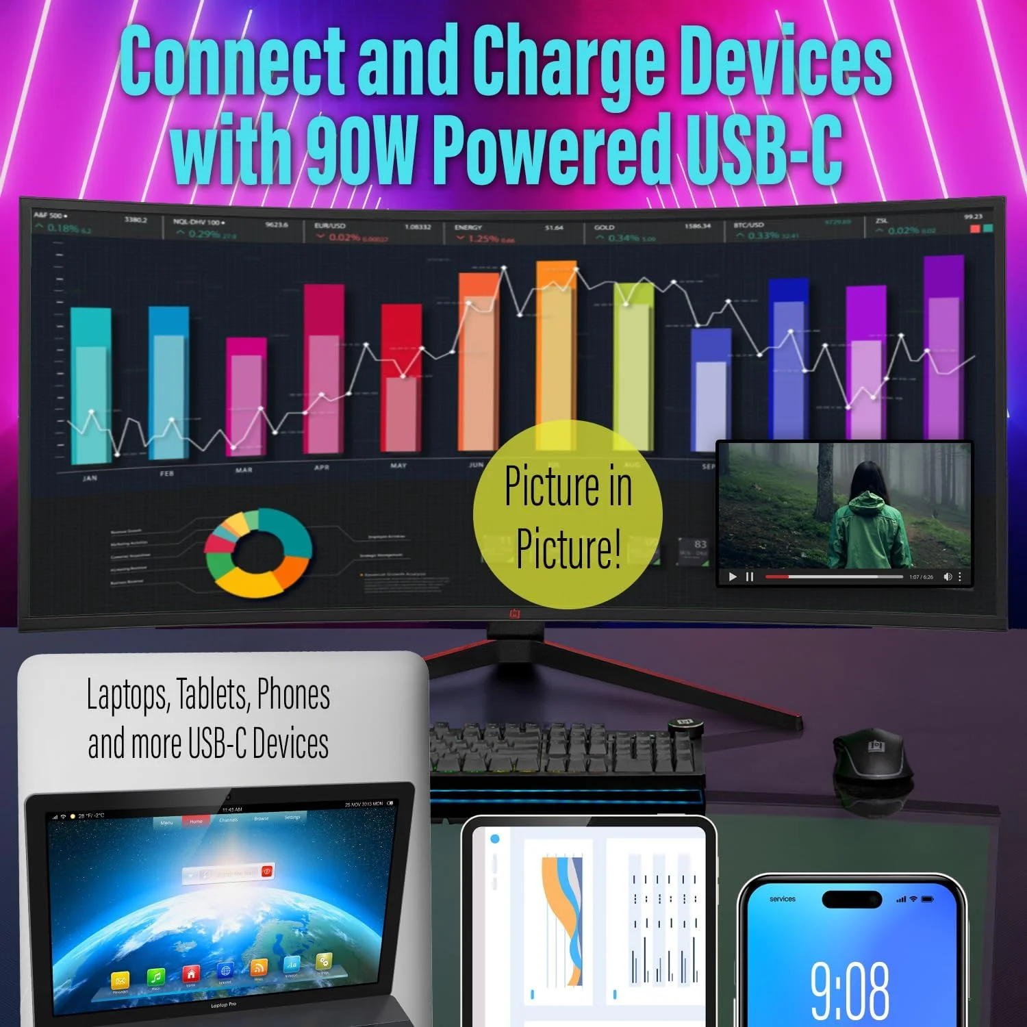 40-дюймовый изогнутый сверхширокий монитор Nano IPS 5120x2160 5K2K 21:9 HDR10 AdaptiveSync 100% sRGB HDMI 2.0 DP