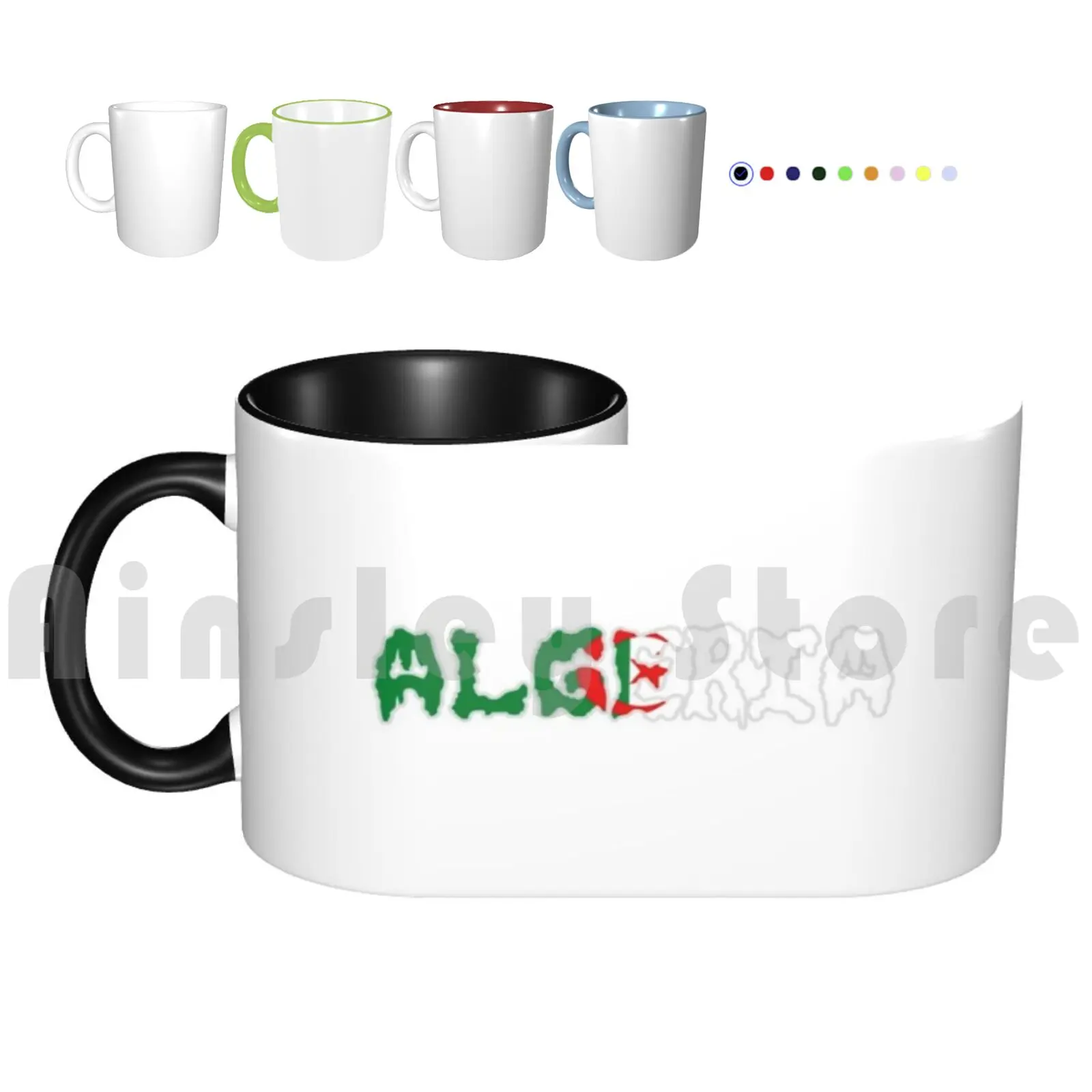 Алжир необычное имя на флаге керамические кофейные чашки кружки любовь Арабская