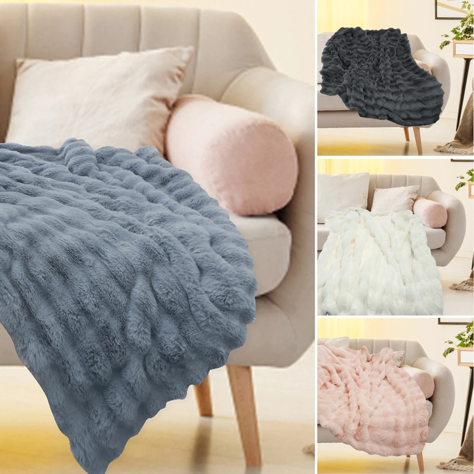 

Одеяло из искусственного меха, супермягкое удобное пушистое покрывало, роскошное декоративное двустороннее покрывало