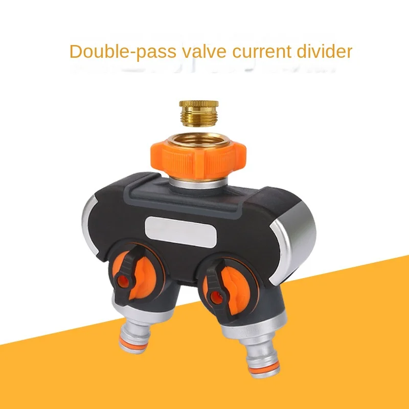 Gardening Faucet Valve Switch Metal Two-way One In Two Out Diverter Connector Accessories
