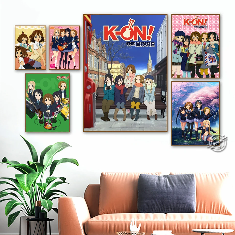 K-ON постер Настенный декор холст картина для гостиной спальни домашний Декор