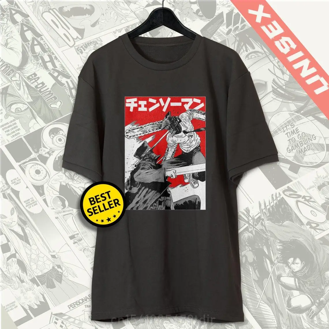 

Vintage Short Sleeve Oversized T-shirt Men Chainsaw Man T-shirt Denji Makima Pochita Horror Anime Tees Women Manga T-shirts