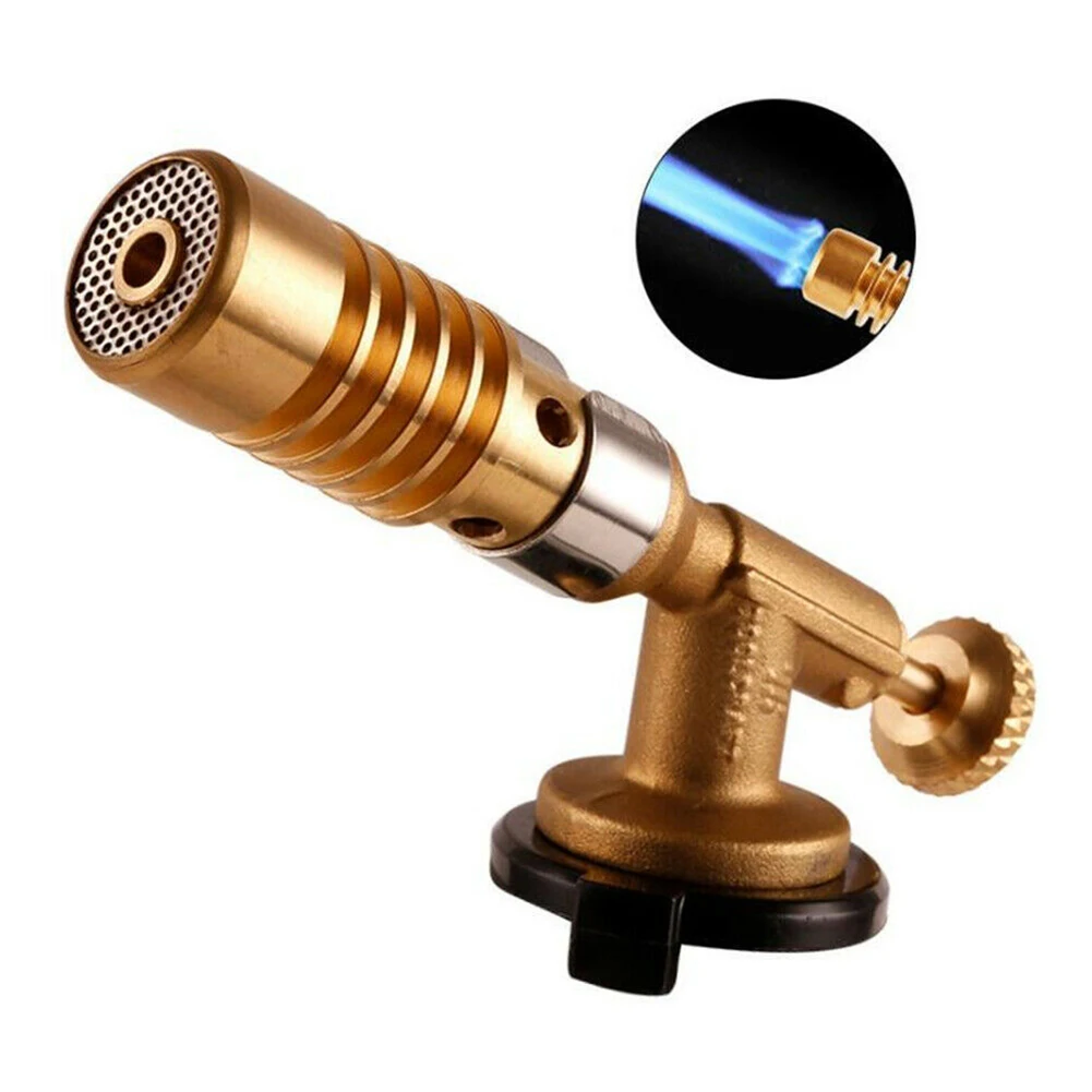 Portable Flame Gas Welding Torches Blowtorch Copper Butane Lighter Burner Heating Soldering Tools BBQ Hand Ignition