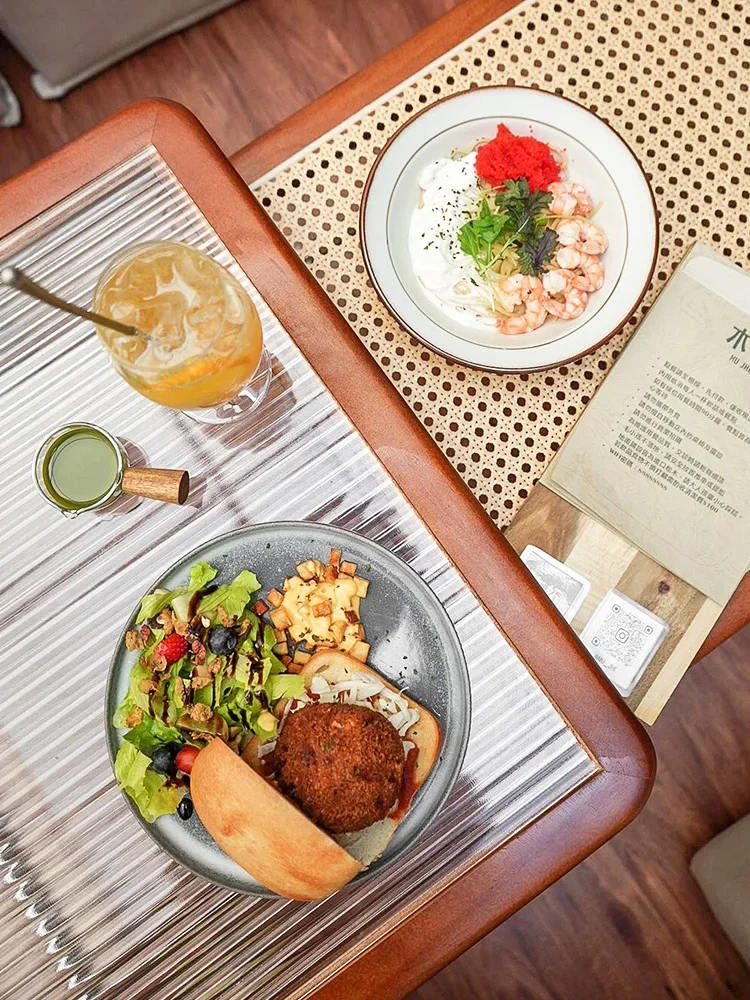 Угловой чайный столик для гостиной комбинированный стол Muebles