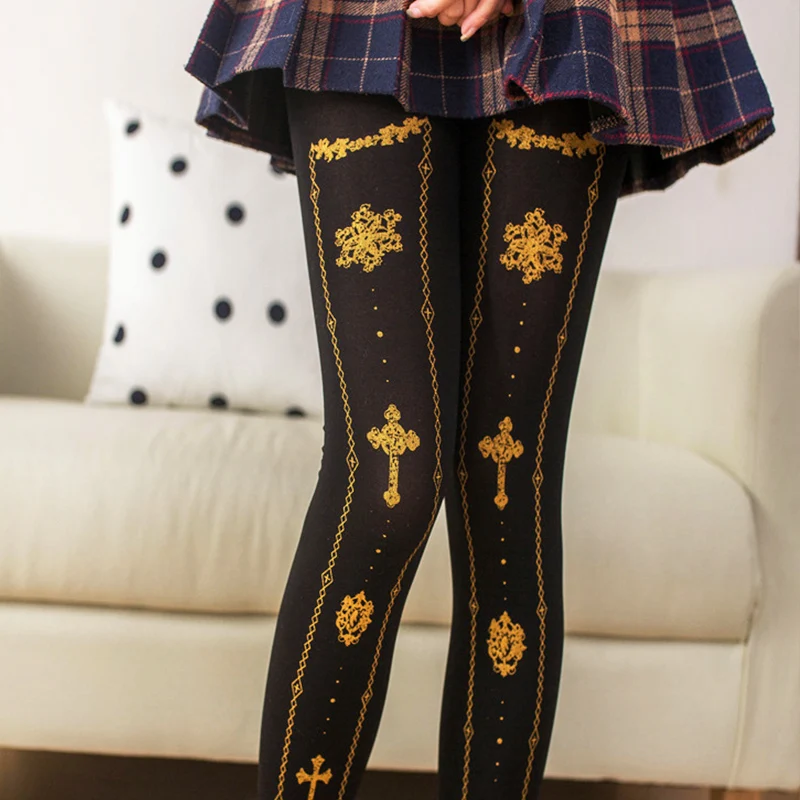 

120D Bronzed Silk Stockings Children Royal White And Black Female Lolita Japanese Princess Velvet Cosplay Animation JK Pantyhose