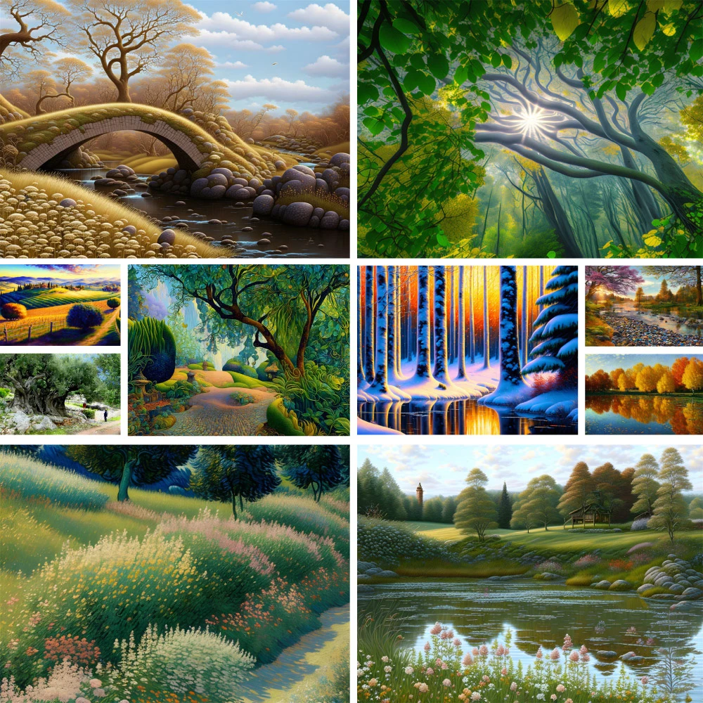 

Landscape Cartoon Nature Tree Paint By Number 20x30 Canvas Art Craft Kits For Adults Wall Art Gift For Wife Wholesale 2023 NEW